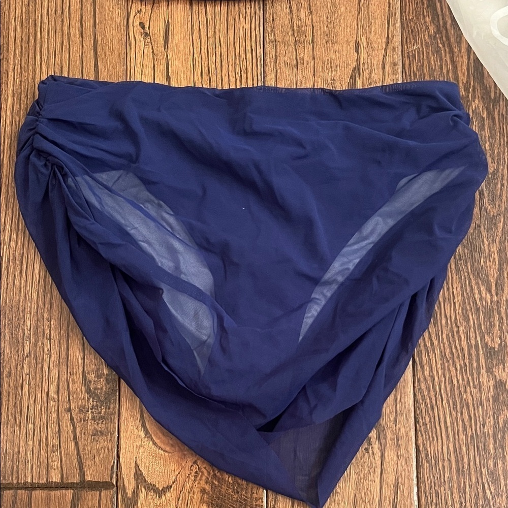 NWT Cupshe Deep Blue One-Shoulder Bikini Size L - Picture 3 of 12